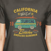 California Beaches Endless Summer Womens Dark Grey Shirt