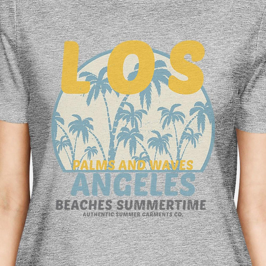 Los Angeles Beaches Summertime Womens Grey Shirt