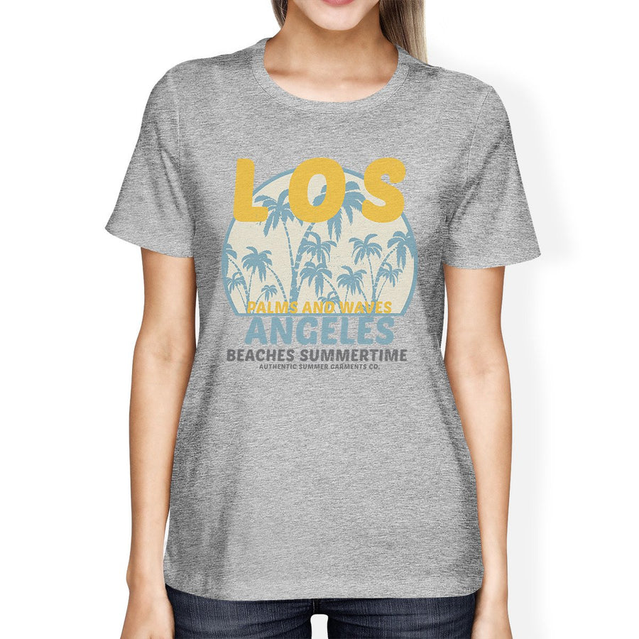 Los Angeles Beaches Summertime Womens Grey Shirt