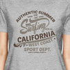 Authentic Summer Surfing California Womens Grey Shirt