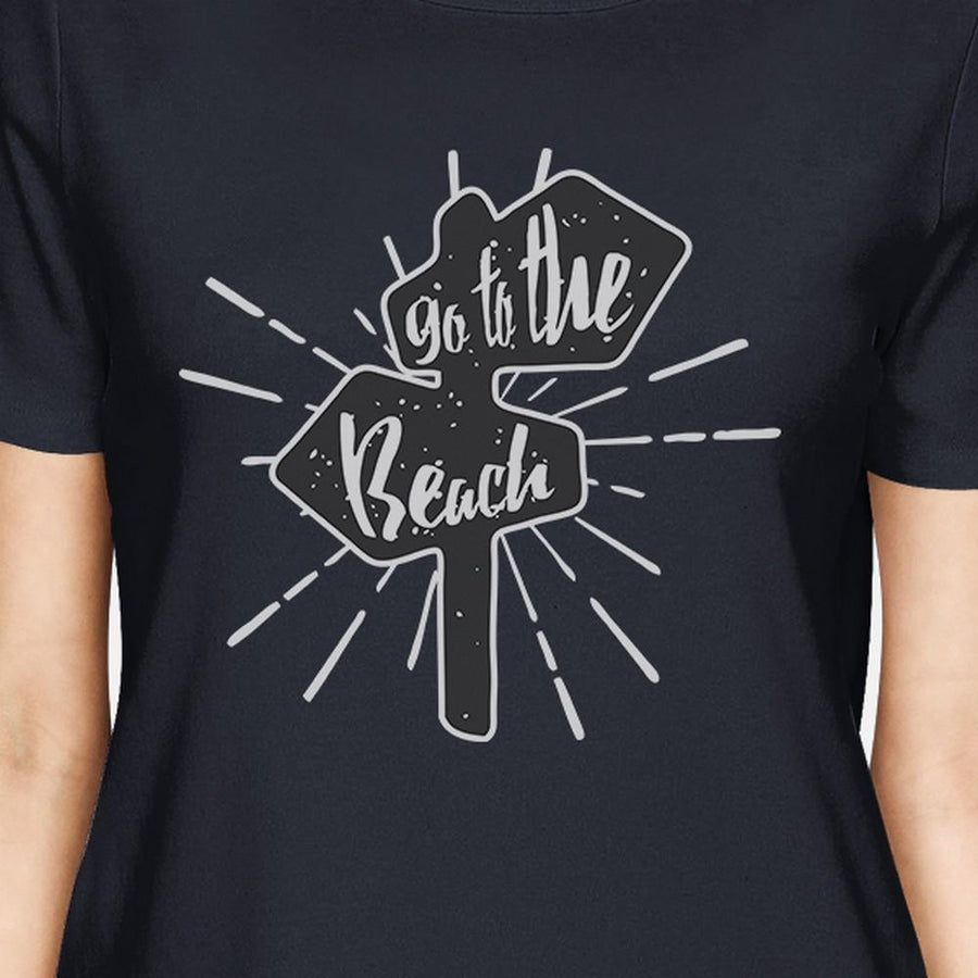 Go To The Beach Womens Navy Shirt