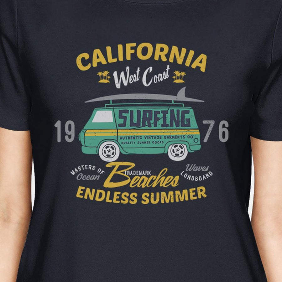 California Beaches Endless Summer Womens Navy Shirt