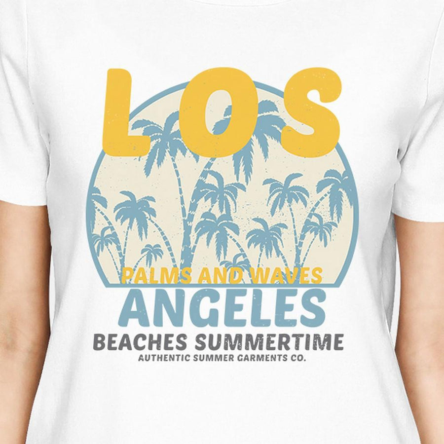 Los Angeles Beaches Summertime Womens White Shirt