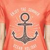 Enjoy The Summer Ocean Holiday Womens Peach Shirt