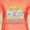 Los Angeles Beaches Summertime Womens Peach Shirt