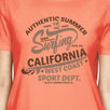 Authentic Summer Surfing California Womens Peach Shirt