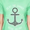 Enjoy The Summer Ocean Holiday Womens Mint Shirt