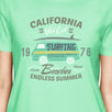 California Beaches Endless Summer Womens Mint Shirt