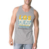 Los Angeles Beaches Summertime Mens Grey Tank Top