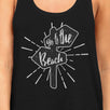 Go To The Beach Womens Black Tank Top