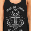 Enjoy The Summer Ocean Holiday Womens Black Tank Top