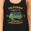 California Beaches Endless Summer Womens Black Tank Top