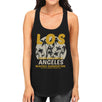 Los Angeles Beaches Summertime Womens Black Tank Top