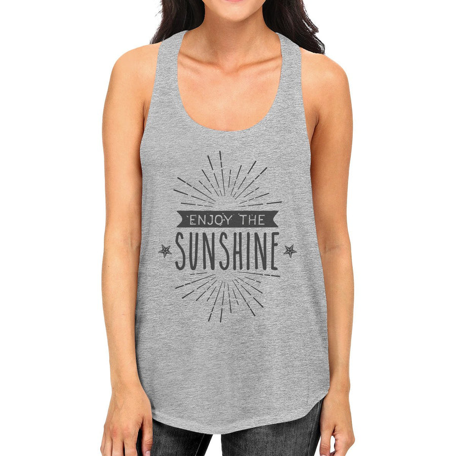 Enjoy The Sunshine Womens Grey Tank Top