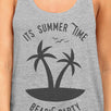 It's Summer Time Beach Party Womens Grey Tank Top