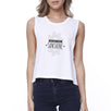 Enjoy The Sunshine Womens White Crop Top