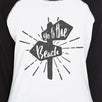 Go To The Beach Womens Black And White Baseball Shirt