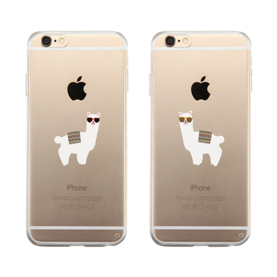 Llamas With Sunglasses - Clear Phone Case