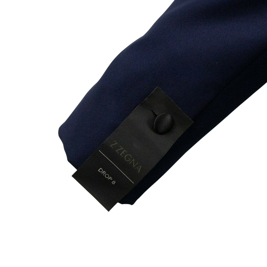 Z ZEGNA Wool Single Button Tuxedo Suit - Blue