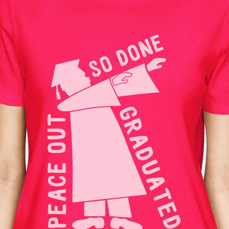 Graduated Dab Dance Womens Hot Pink Shirt