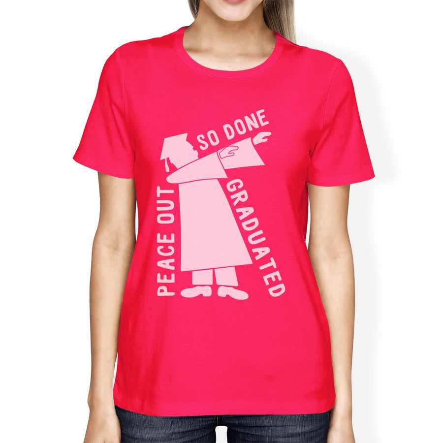 Graduated Dab Dance Womens Hot Pink Shirt