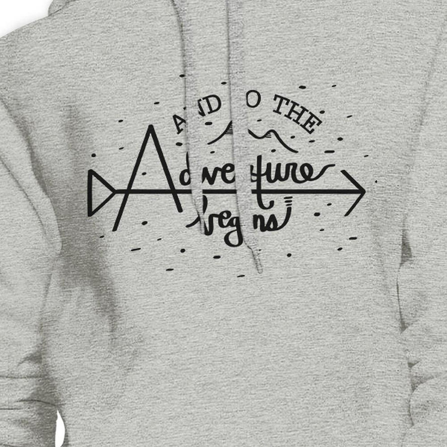 And So The Adventure Begins Grey Hoodie