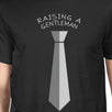 Raising A Gentleman Ladies Love A Gentleman Dad and Baby Matching Black Shirts