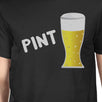 Pint Beer Half Pint Milk Dad and Baby Matching Black Shirts