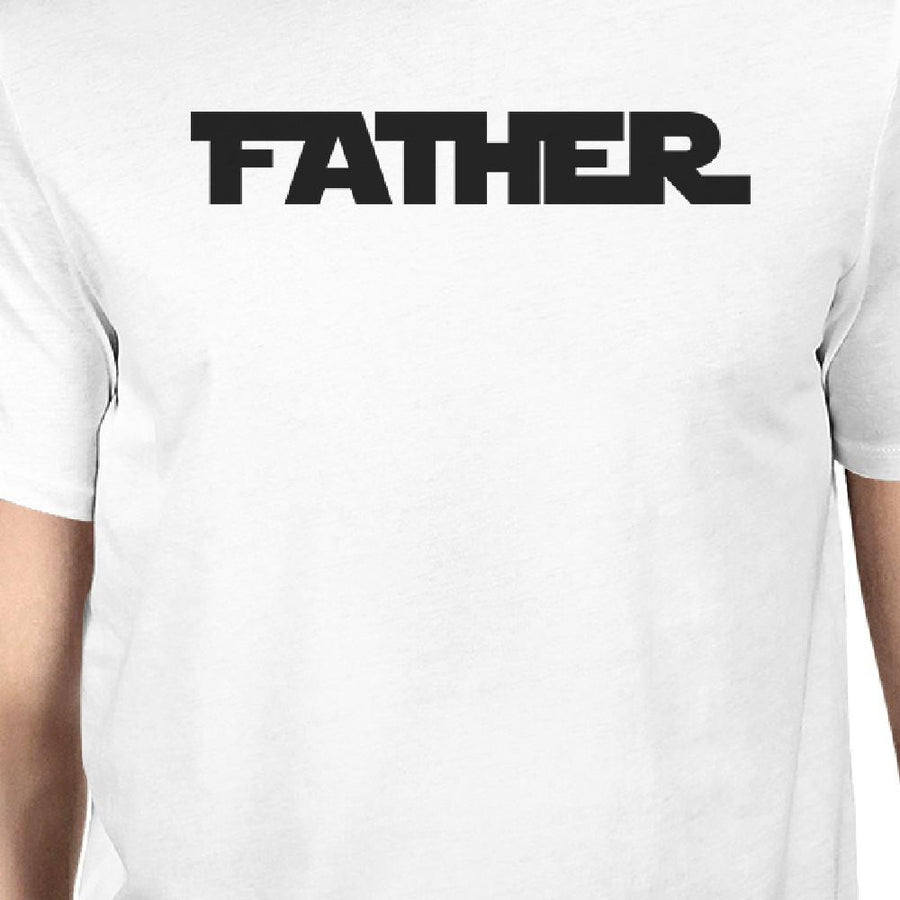 Father Son Star Battle Theme Dad and Baby Matching White Shirts