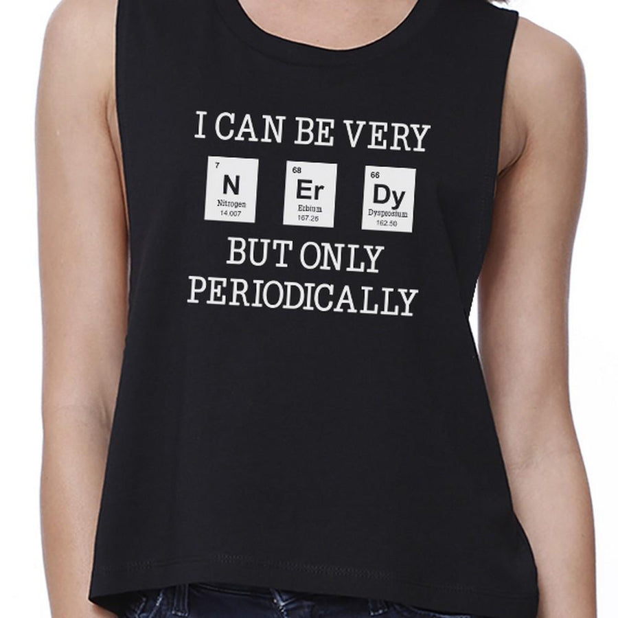 Nerdy Periodically Womens Black Crop Top