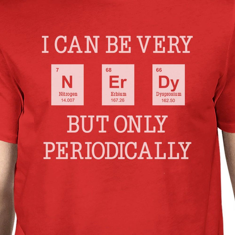 Nerdy Periodically Mens Red Shirt