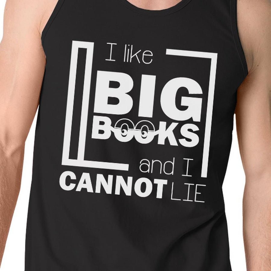 I Like Big Books Cannot Lie Mens Black Tank Top