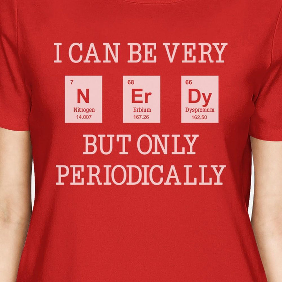 Nerdy Periodically Womens Red Shirt