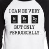 Nerdy Periodically Mens Black And White Baseball Shirt