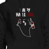 Happy Hallowine Ghost Wine Black Hoodie