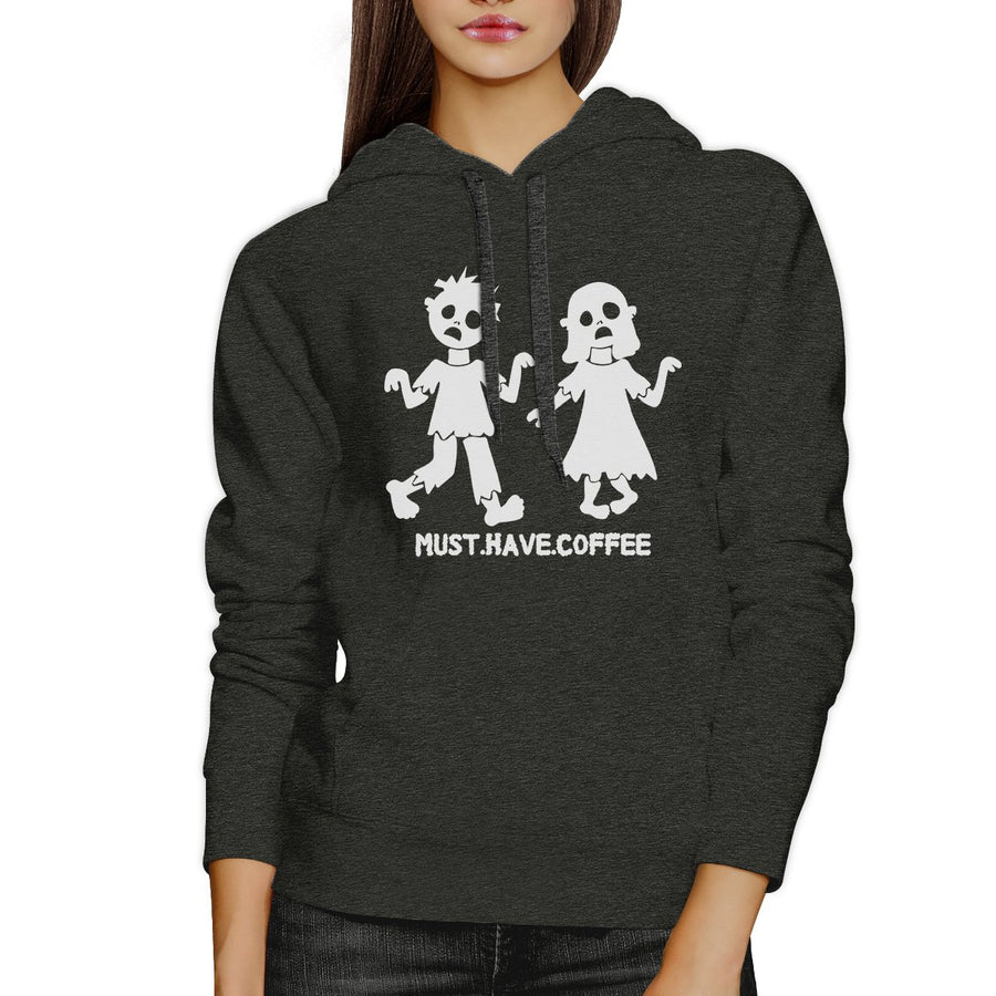 Must Have Coffee Zombies Dark Grey Hoodie