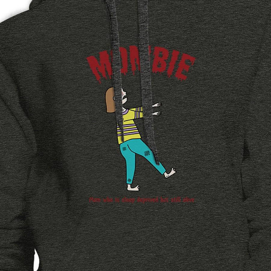 Mombie Sleep Deprived Still Alive Dark Grey Hoodie