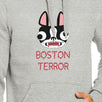 Boston Terror Terrier Grey Hoodie