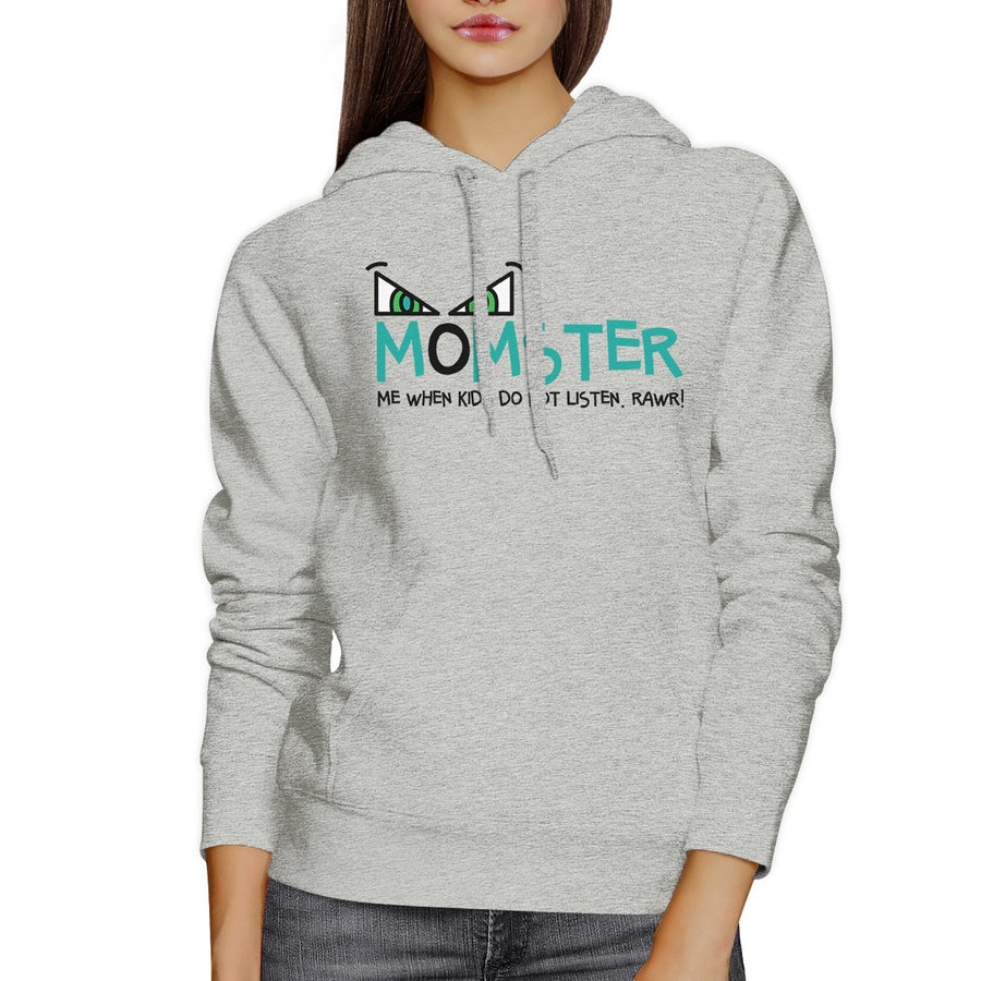 Momster Kids Don't Listen Grey Hoodie