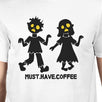 Must Have Coffee Zombies Mens White Shirt