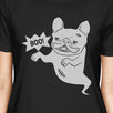 Boo French Bulldog Ghost Womens Black Shirt