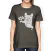 Boo French Bulldog Ghost Womens Dark Grey Shirt