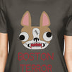 Boston Terror Terrier Womens Dark Grey Shirt