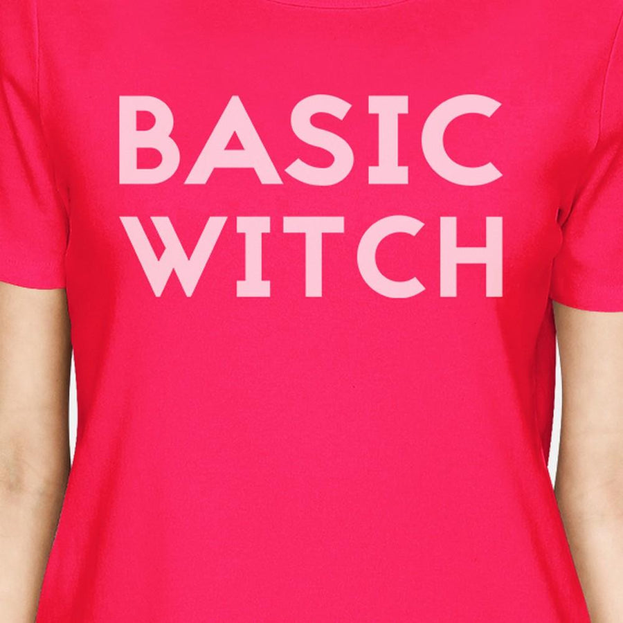 Basic Witch Womens Hot Pink Shirt