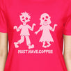 Must Have Coffee Zombies Womens Hot Pink Shirt