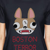 Boston Terror Terrier Womens Navy Shirt