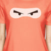 Ninja Eyes Womens Peach Shirt