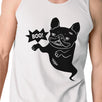 Boo French Bulldog Ghost Mens White Tank Top