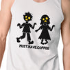 Must Have Coffee Zombies Mens White Tank Top