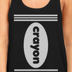 Crayon Womens Black Tank Top